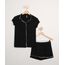 Pijama-Juvenil-Manga-Curta-com-Vivo-Contrastante-Preto-9963148-Preto_1