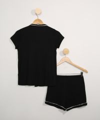 Pijama-Juvenil-Manga-Curta-com-Vivo-Contrastante-Preto-9963148-Preto_2