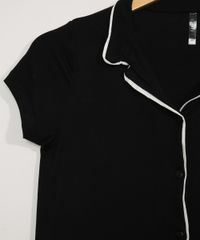 Pijama-Juvenil-Manga-Curta-com-Vivo-Contrastante-Preto-9963148-Preto_3