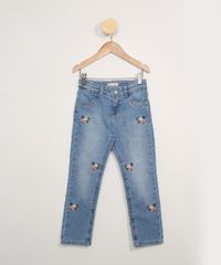 Calca-Jeans-Infantil-com-Bordado-de-Flores-Azul-Medio-9966737-Azul_Medio_1