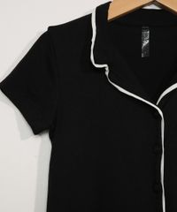 Pijama-Juvenil-Manga-Curta-com-Vivo-Contrastante-Preto-9963145-Preto_3
