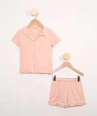 Pijama-Juvenil-Manga-Curta-com-Vivo-Contrastante-Rosa-9963147-Rosa_1