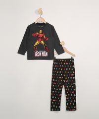Pijama-Infantil-Manga-Longa-Homem-de-Ferro-Cinza-Mescla-Escuro-9983645-Cinza_Mescla_Escuro_1