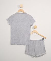 Pijama-Juvenil-Manga-Curta-com-Vivo-Contrastante-Cinza-Mescla-9963149-Cinza_Mescla_2