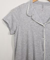 Pijama-Juvenil-Manga-Curta-com-Vivo-Contrastante-Cinza-Mescla-9963149-Cinza_Mescla_3