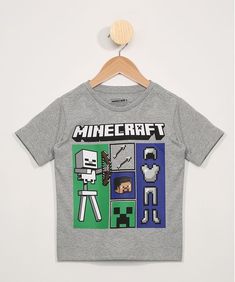 Camiseta-Infantil-Manga-Curta-Minecraft-Cinza-Mescla-9978146-Cinza_Mescla_1