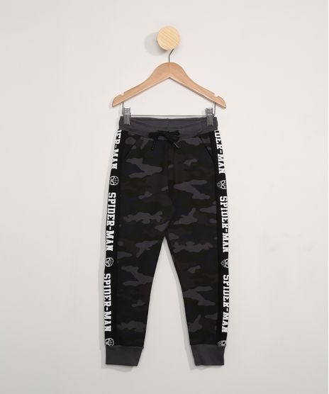Calca-de-Moletom-Infantil-Jogger-Camuflada-Homem-Aranha-Preta-9981005-Preto_1