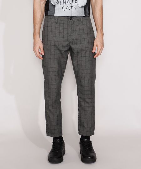 Calca-Masculina-Alfaiataria-Slim-Cropped-Estampada-Quadriculada-Cinza-Mescla-Escuro-9984785-Cinza_Mescla_Escuro_1 Calca-Masculina-Alfaiataria-Slim-Cropped-Estampada-Quadriculada-Cinza-Mescla-Escuro-9984785-Cinza_Mescla_Escuro_1