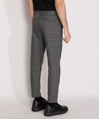 Calca-Masculina-Alfaiataria-Slim-Cropped-Estampada-Quadriculada-Cinza-Mescla-Escuro-9984785-Cinza_Mescla_Escuro_2