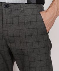Calca-Masculina-Alfaiataria-Slim-Cropped-Estampada-Quadriculada-Cinza-Mescla-Escuro-9984785-Cinza_Mescla_Escuro_4