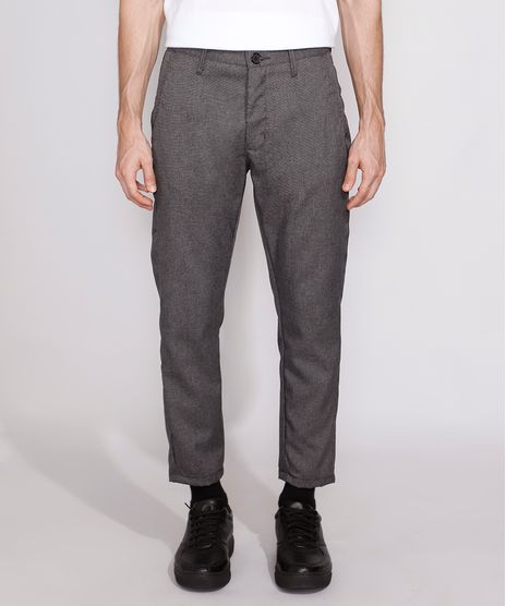 Calca-Masculina-Alfaiataria-Slim-Cropped-Estampada-Xadrez-Cinza-Mescla-Escuro-9984784-Cinza_Mescla_Escuro_1