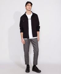 Calca-Masculina-Alfaiataria-Slim-Cropped-Estampada-Xadrez-Cinza-Mescla-Escuro-9984784-Cinza_Mescla_Escuro_3