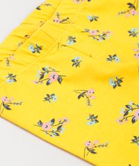 Calca-Legging-Infantil-Estampada-Floral-em-Algodao---Sustentavel-Amarela-9135818-Amarelo_3