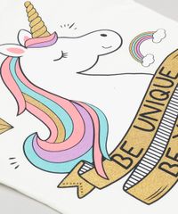 Blusa-Infantil-Unicornio-com-Glitter-Manga-Curta-Decote-Redondo-em-Algodao---Sustentavel-Off-White-9107643-Off_White_3