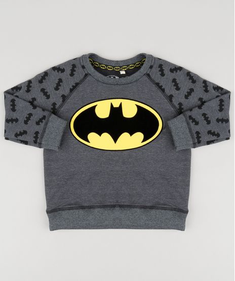 Blusao-Infantil-Batman-em-Moletom-Gola-Careca-Cinza-Mescla-Escuro-9140243-Cinza_Mescla_Escuro_1