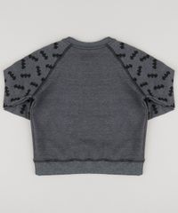 Blusao-Infantil-Batman-em-Moletom-Gola-Careca-Cinza-Mescla-Escuro-9140243-Cinza_Mescla_Escuro_2