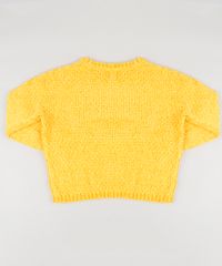 Sueter-Infantil-em-Trico-de-Chenille-Manga-Longa-Amarelo-8863292-Amarelo_2