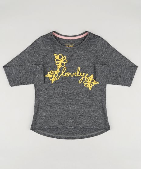 Blusa-Infantil--Lovely--Manga-Longa-Decote-Redondo-Cinza-Mescla-Escuro-9148550-Cinza_Mescla_Escuro_1