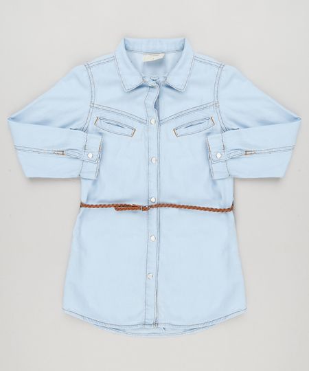 Vestido-Chemise-Jeans-Infantil-com-Cinto-Trancado-Azul-Claro-9168806-Azul_Claro_1