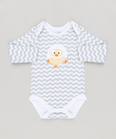 Body-Infantil-Estampado-Chevron-com-Pintinho-Manga-Longa-Gola-Redonda-em-Algodao---Sustentavel-Off-White-8933910-Off_White_1