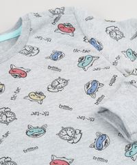 Pijama-Infantil-Estampado-de-Raposa-em-Moletom-Manga-Longa-Decote-Redondo-Cinza-Mescla-9133059-Cinza_Mescla_3