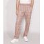Calca-de-Flanela-Masculina-Reta-Estampada-Xadrez-com-Bolsos-Kaki-9984947-Kaki_1