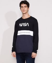 Camiseta-Masculina-Manga-Longa-NASA-com-Recortes-Gola-Careca-Preta-9982777-Preto_1