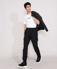 Calca-de-Nylon-Masculina-Jogger-com-Bolsos-Preta-9986913-Preto_3