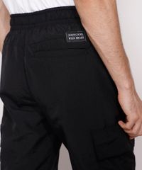 Calca-de-Nylon-Masculina-Jogger-com-Bolsos-Preta-9986913-Preto_6