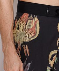 Bermuda-Surf-Masculina-Estampada-Floral-com-Bolsos-Preta-9977496-Preto_4