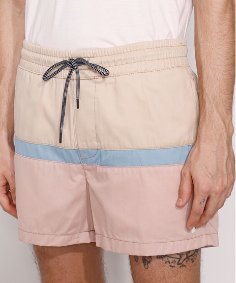 Short-de-Sarja-Masculino-com-Recorte-e-Bolsos-Rosa-Claro-9981989-Rosa_Claro_1