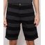 Bermuda-de-Sarja-Masculina-Reta-Chino-Listrada-Preta-9982280-Preto_1