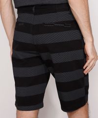Bermuda-de-Sarja-Masculina-Reta-Chino-Listrada-Preta-9982280-Preto_2
