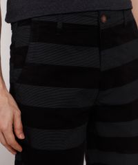 Bermuda-de-Sarja-Masculina-Reta-Chino-Listrada-Preta-9982280-Preto_5