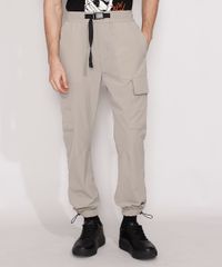 Calca-de-Nylon-Masculina-Jogger-com-Bolsos-Kaki-Escuro-9986914-Kaki_Escuro_1