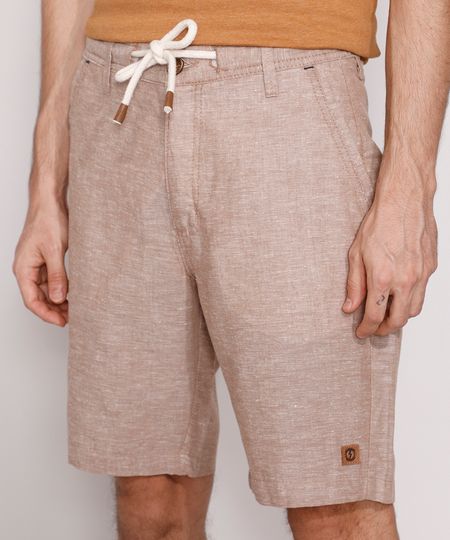 Bermuda-Masculina-Reta-Chino-com-Linho-e-Cordao-Kaki-9981980-Kaki_1