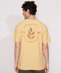 Camiseta-Masculina-Manga-Curta-Folha--Life-Elements--Gola-Careca-Amarela-9982259-Amarelo_2