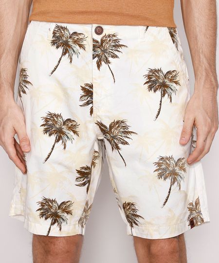 Bermuda-de-Sarja-Masculina-Reta-Chino-Estampada-de-Coqueiros-Off-White-9982281-Off_White_1