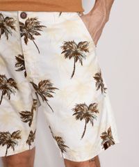 Bermuda-de-Sarja-Masculina-Reta-Chino-Estampada-de-Coqueiros-Off-White-9982281-Off_White_6