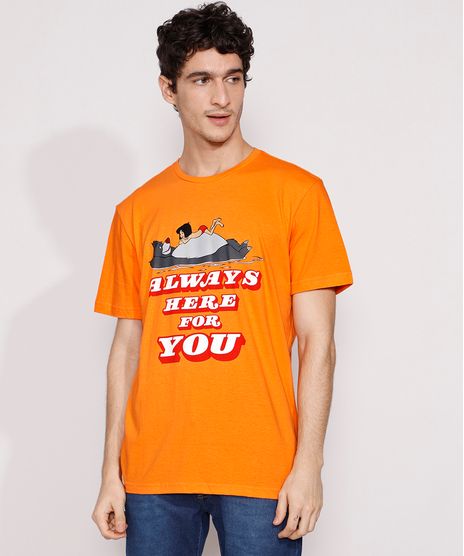 Camiseta-Masculina-Manga-Curta-Mogli-e-Balu--Always-Here-For-You--Gola-Careca-Laranja-9982591-Laranja_1
