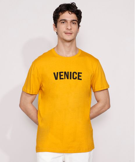 Camiseta-Masculina-Manga-Curta--Venice--Gola-Careca-Amarela-9981966-Amarelo_1