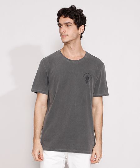 Camiseta-Masculina-Manga-Curta-Folhas-Gola-Careca-Chumbo-9982272-Chumbo_1