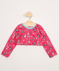 Blusa-de-Praia-Infantil-Manga-Longa-Cropped-Estampada-Minnie-com-Protecao-UV50--Rosa-9980997-Rosa_1