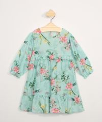 Vestido-Infantil-Manga-Bufante-Estampado-Floral-com-Babados--Verde-9976733-Verde_1