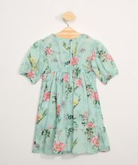 Vestido-Infantil-Manga-Bufante-Estampado-Floral-com-Babados--Verde-9976742-Verde_2