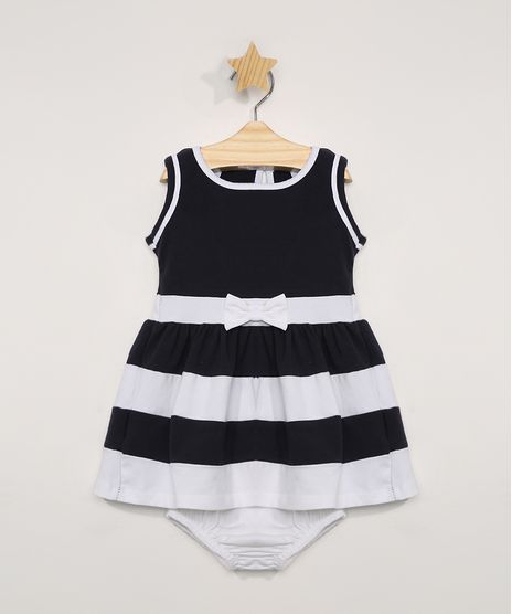 Vestido-Infantil-Sem-Manga-com-Recortes-e-Faixa-para-Amarrar----Calcinha-Azul-Marinho-9982329-Azul_Marinho_1
