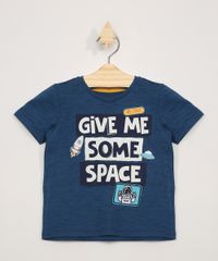 Camiseta-Infantil-Manga-Curta--Give-Me-Some-Space--Azul-9975795-Azul_1