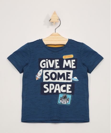 Camiseta-Infantil-Manga-Curta--Give-Me-Some-Space--Azul-9975795-Azul_1