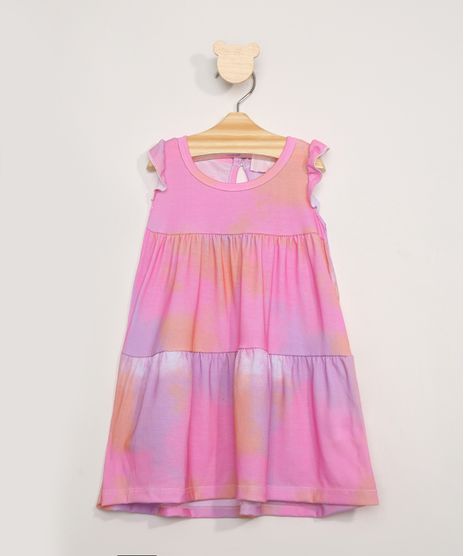 Vestido-Infantil-Sem-Manga-Estampado-Tie-Dye-com-Babados--Lilas-9978492-Lilas_1