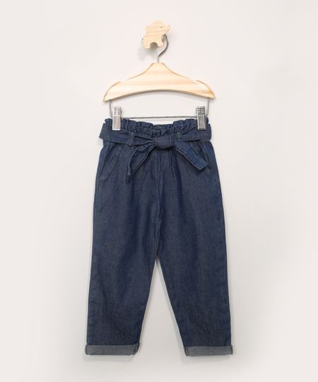 Calca-Jeans-Infantil-Clochard-com-Faixa-para-Amarrar-Azul-Escuro-9978681-Azul_Escuro_1